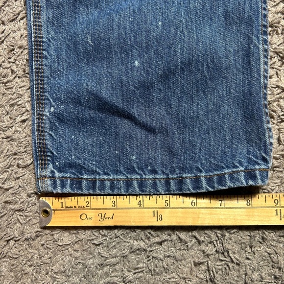 Carhartt Double Knee Loose Fit Carpenter Jeans Blue Denim Paint Splatter 36x30 - Picture 5 of 7